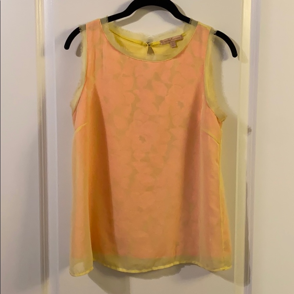 Yellow floral blouse
